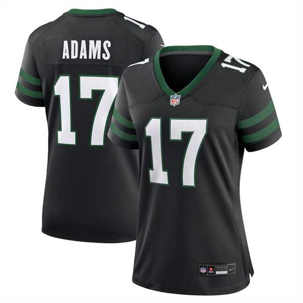 Womens New York Jets #17 Davante Adams Black Stitched Jersey Dzhi